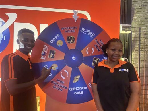 Fhumulani Luvhengo and Lesego Bopape at the wheel of sports betting.