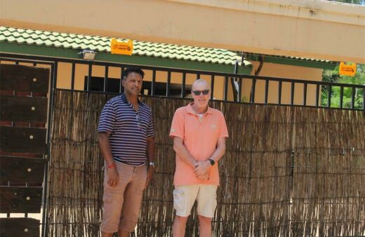 Ward councillor Vinno Reddy and resident Glenn Smith.
