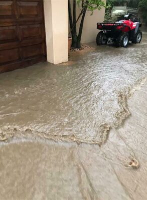 The flooding is in Glenn Smith's yard.