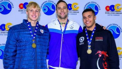 Matthew Sates, Chad le Clos, and Jarden Eaton.