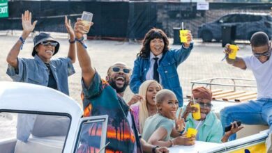Back: Phola Gumede, Amahle Jaxi, Naledi Mallela, Front: Artist Asante, Twiggy Moli, Sizwe Skosana, and Kevin Kevi Kev Setlhare.