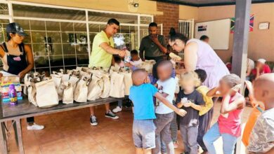 The donations at Kids Haven.