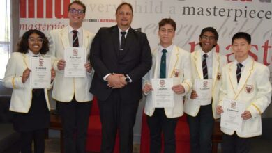 Serita Annamalai, Kayden Eckert, Reinhard de Klerk, Andrew Coucourakis-Vermaak, Arav Harrielal, and Piin How Chen.