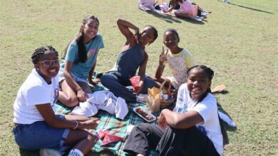 Crawford International learners enjoy themselves at the braai.