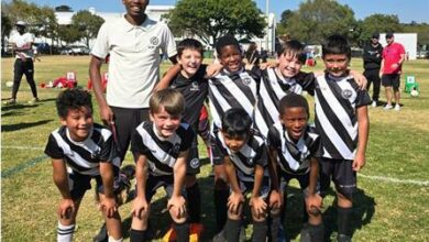 Coach Samukelo Nkosi and his team.