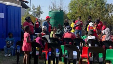Residents of Diepsloot get tested for HIV by staff of Witkoppen Clinic.