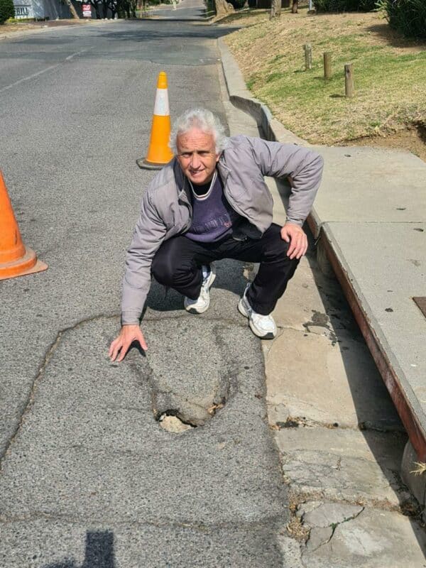 A developing sinkhole next to a storm water drain on Dulcie Close has residents concerned.