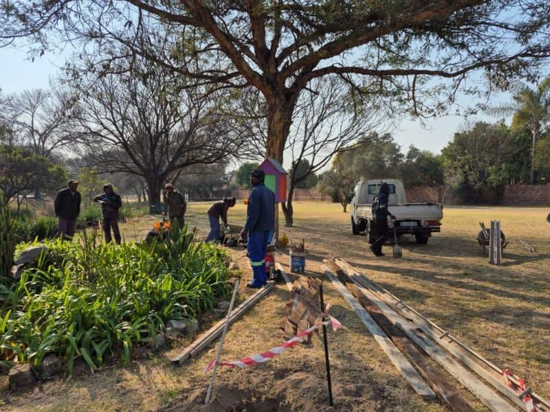 City Parks begins work to install fall-safe surfaces at Lonehill’s children’s play area, promising a safer and more enjoyable space for local families.