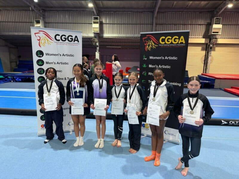 26 of Junxion Gymnastics tumblers dazzled at the Central Gauteng District Tumbling Competition, each earning a gold or silver medal and a spot at provincials.
