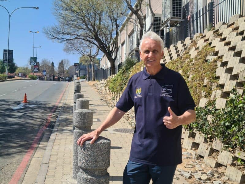 Cars and vans once turned pavements into parking lots, now the area is being reclaimed for pedestrians.