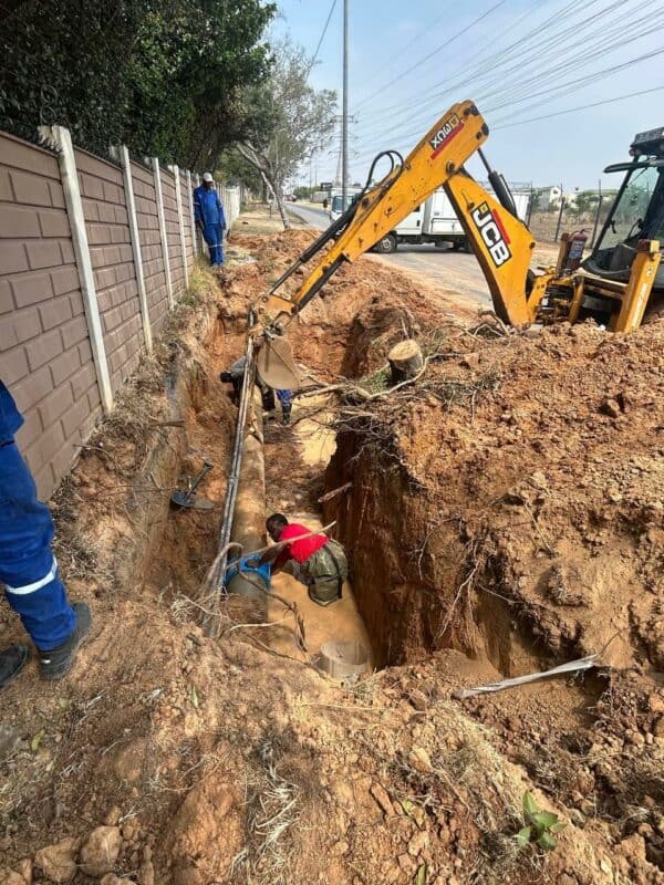 After 18 months of water streaming down Pritchard Street, damaging roads and endangering motorists, Johannesburg Water has finally stepped in.