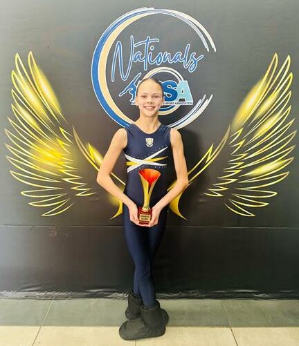 Milan du Plessis gets the Junior Best Costume Award at the Acrobatic Federation of SA Acrobatic Bursary Awards on August 9, 2025. Photo: Ayanda Ntshingila