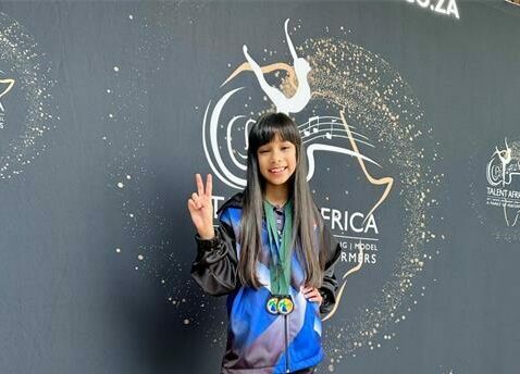 Azure Naidu, from Fourways, has struck a winning note, both academically and artistically, studying school work four grades above her age, and earning her place to represent South Africa in Spain and France at the international performing arts competition next year.