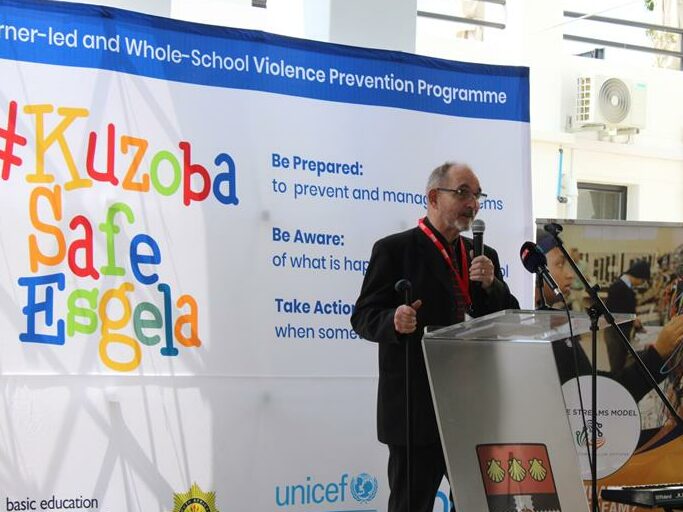 Professor Jon Foster-Pedley, Henley Business School dean and director, during the formal pledge signing ceremony between the Gauteng Department of Education, South African Police Service, and Gauteng school learners at Henley Business School on October 15, 2025. Photo: Ayanda Ntshingila