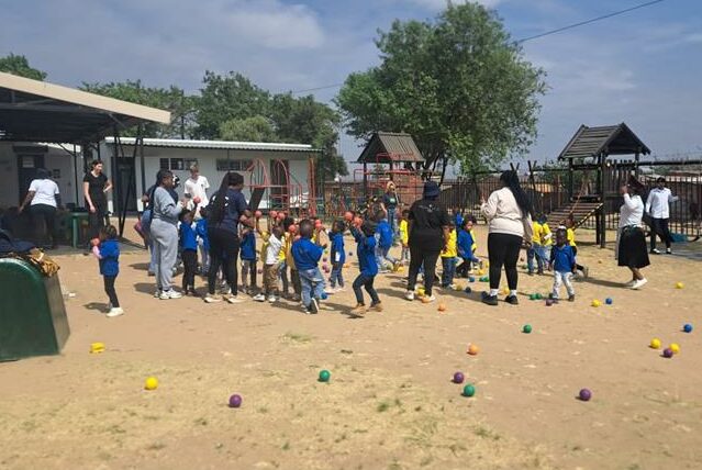 NGI Fourways students playing with kids from the Diepsloot Foundation on October 17, 2025. Photo: Supplied