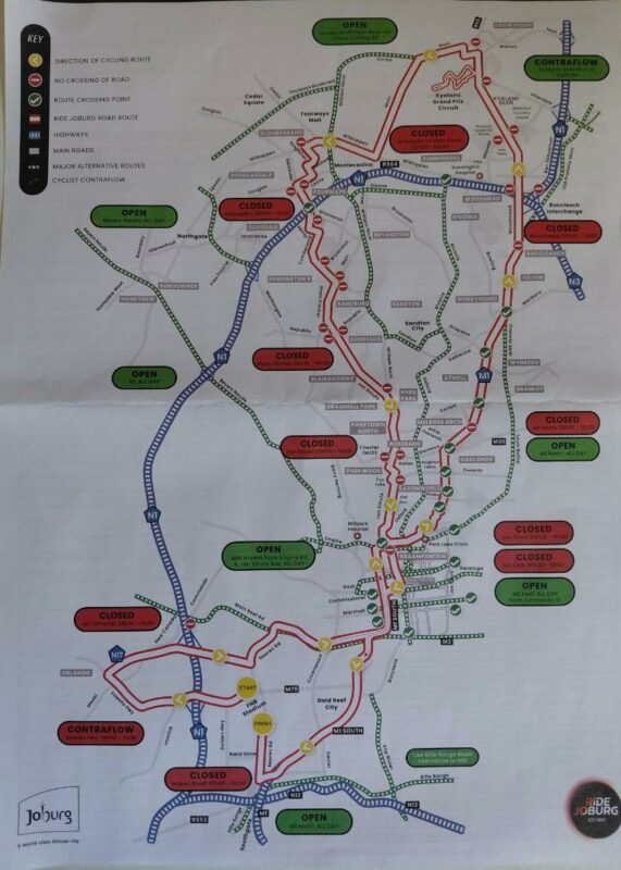 The map showing the routes that will be affected by the race. Photo: Supplied.