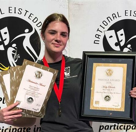 Molly steals the spotlight at the National Eisteddfod, winning the coveted Overall Top Achiever Award in speech and drama.