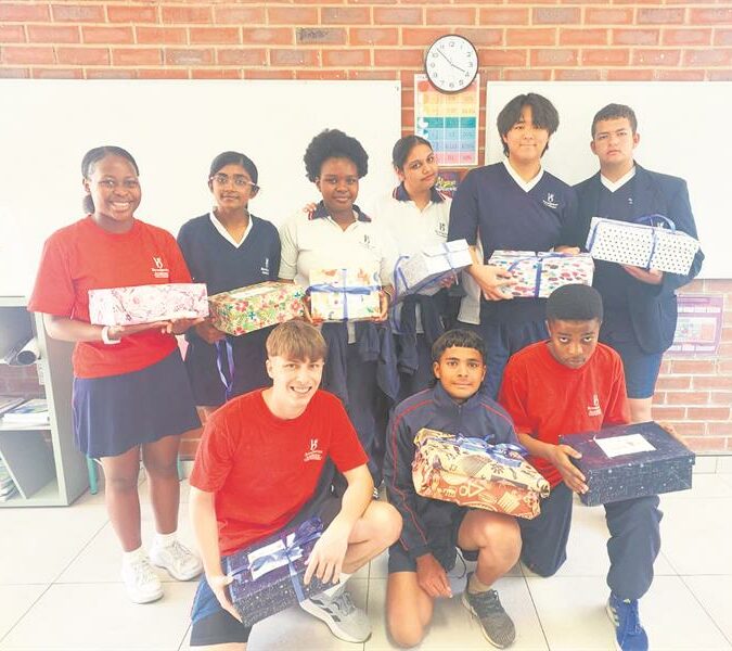 The students got into the festive spirit, filling and personalising Santa Shoeboxes to bring joy to children in need.