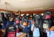 Reshomile Primary School learners showcasing their new backpacks received during the annual Delivering Happiness to Diepsloot initiative by Steyn City Foundation on October 28. Photo: Supplied