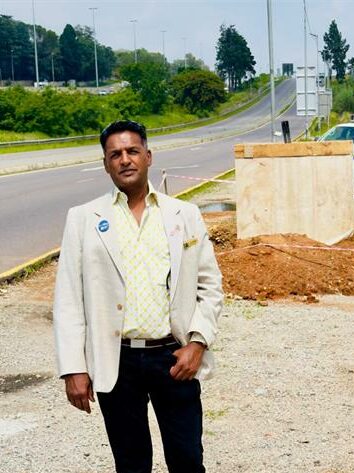 Councillor Vino Reddy intervened to prevent what he calls a dangerous, illegal billboard installation along Witkoppen Road.