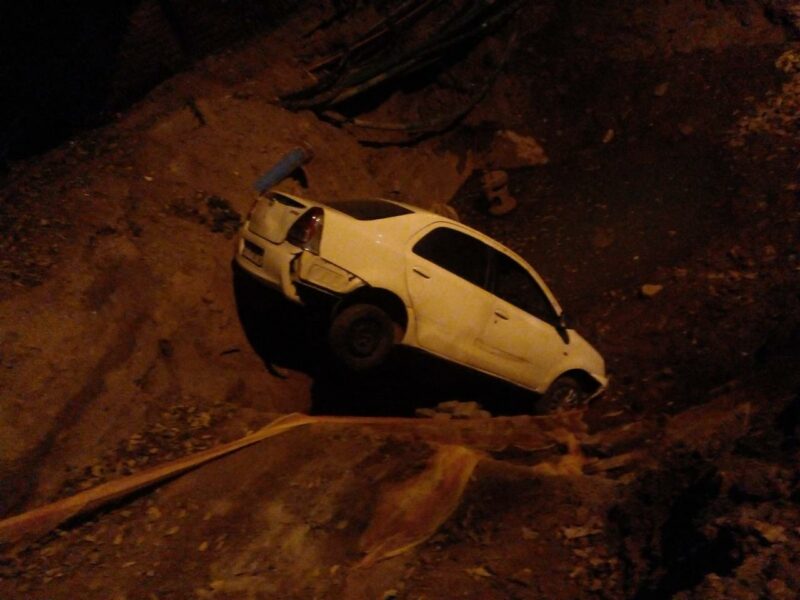 After surviving a terrifying crash into an alleged unmarked trench in Sandton, a 73-year-old pensioner and his wife are appealing for community support to rebuild the independence they lost overnight.