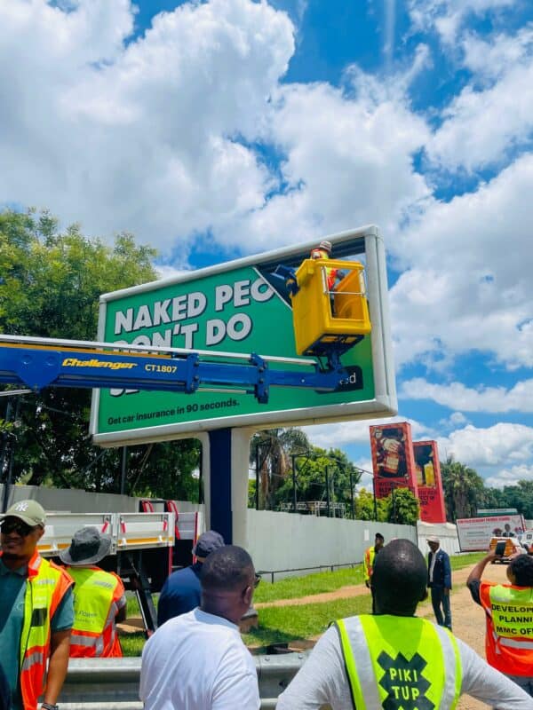 Naked Insurance has distanced itself from an allegedly illegal outdoor advertisement removed by the City of Johannesburg, as officials accuse the media owner of defying municipal enforcement by reinstalling the advert.