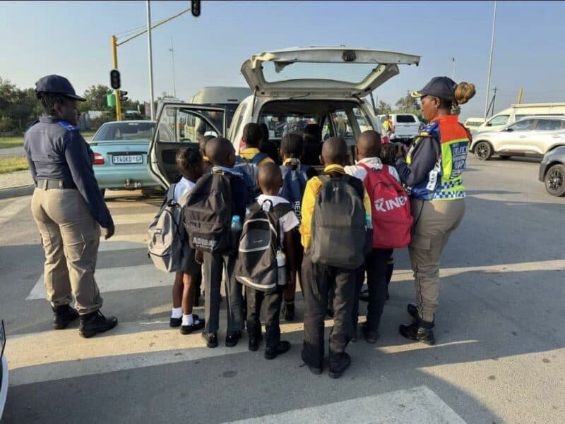 Metro police intervene to stop unsafe scholar transport vehicles in Diepsloot.