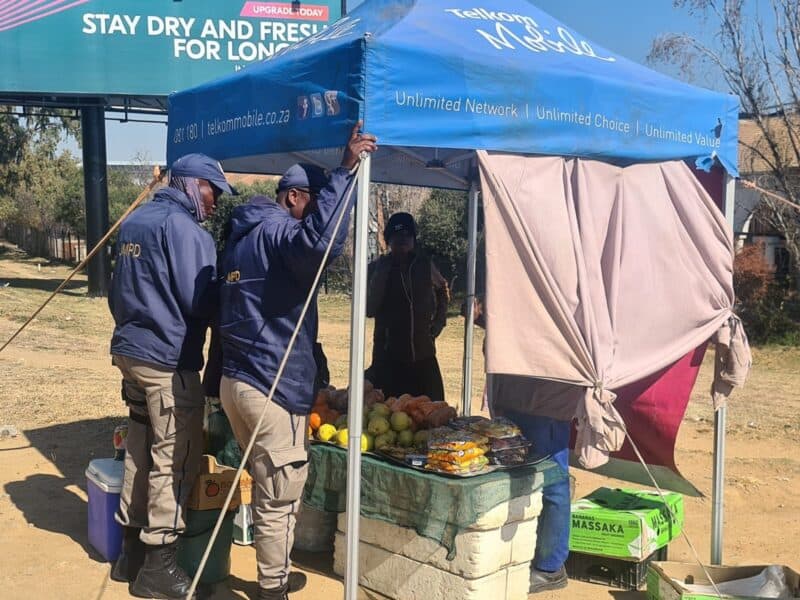 After being cleared from Winnie Mandela Drive time and again, traders have now moved onto a nearby private property.