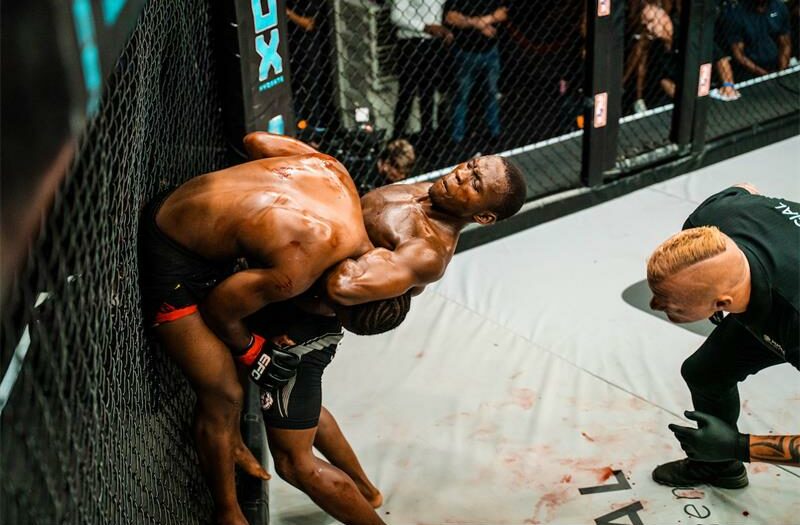 Rising mixed martial arts star hunts for sponsors to fuel his dream.