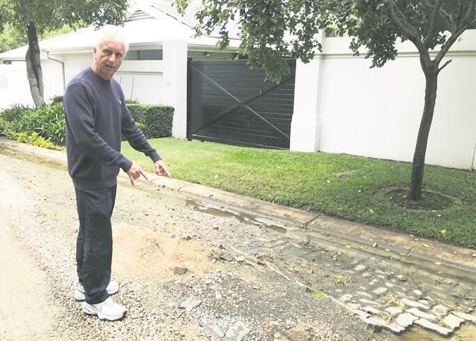 Ward 94 councillor David Foley at Fourways Gardens Estate. Photo: Ditiro Masuku