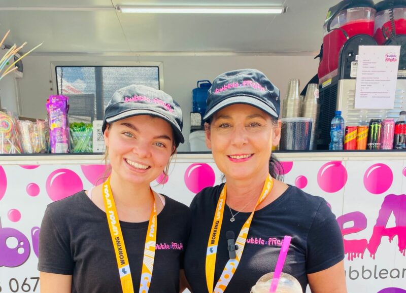 Amanda Couvaras, who turned a lockdown idea into a thriving drinks business, and former teacher, and now biltong guru, Pret Janse van Vuuren are booming in business at the global event, serving golf fanatics while building new careers beyond their old lives.