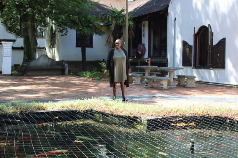The beloved koi pond at the heritage site continues to draw visitors, but with fish food running low, manager Poppie Booysen is appealing to the community to help keep her ‘babies’ fed.
