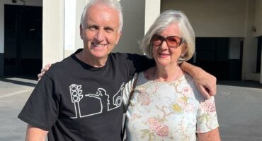 Ward 94 councillor David Foley and resident Angela Wood after the meeting on April 16, 2026. Photo: Ditiro Masuku