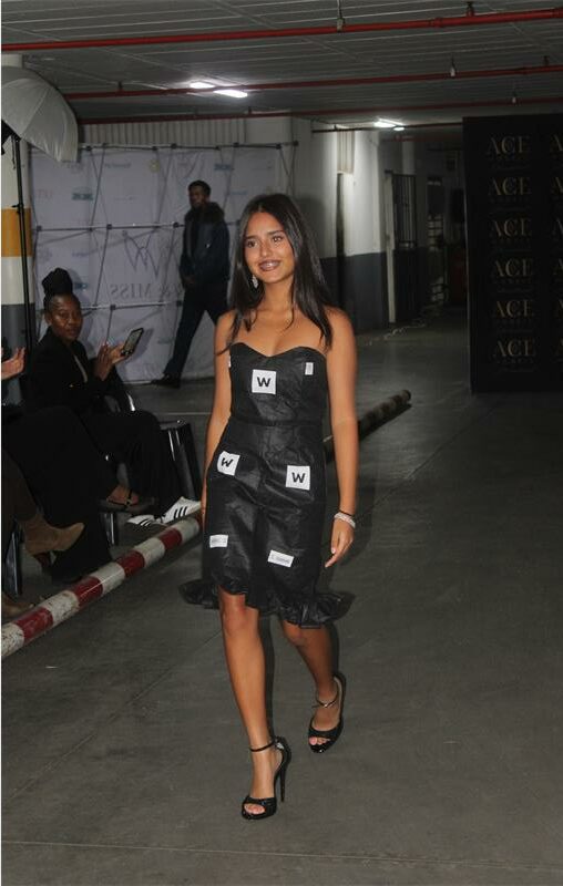 Tehya Govender on the catwalk during the Recycling Fashion Show at Fourways Crossing on April 15, 2026. Photo: Ayanda Ntshingila