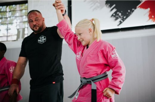 Summer Rielly wins after a hard fight during the Sunninghill Gi Open at QuanWessels Brazilian Jiu-Jitsu Academy on April 11, 2026. Photo: Supplied