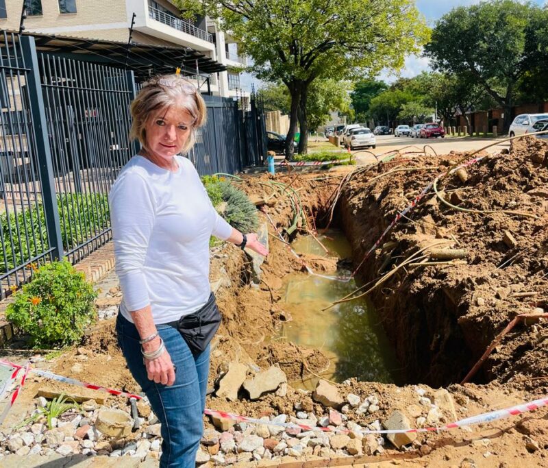 Recurring pipe failures and multiple excavations spark urgent calls for a long-term solution in Sunninghill.