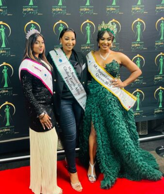 India Queen and Supreme Queen sashing the Supreme Queen finalist. Photo: Ayanda Ntshingila