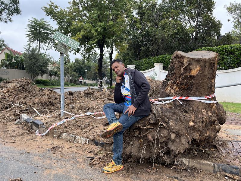 Ward 93 councillor Vino Reddy says entities leave a trail of unfinished work in his ward on April 26, 2026. Photo: Ditiro Masuku