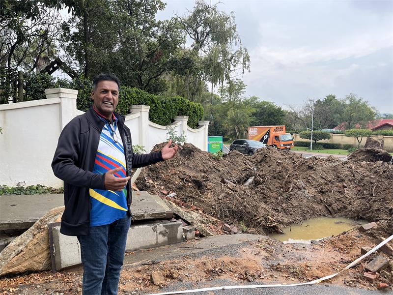 Ward 93 councillor Vino Reddy on April 26, 2026. Photo: Ditiro Masuku