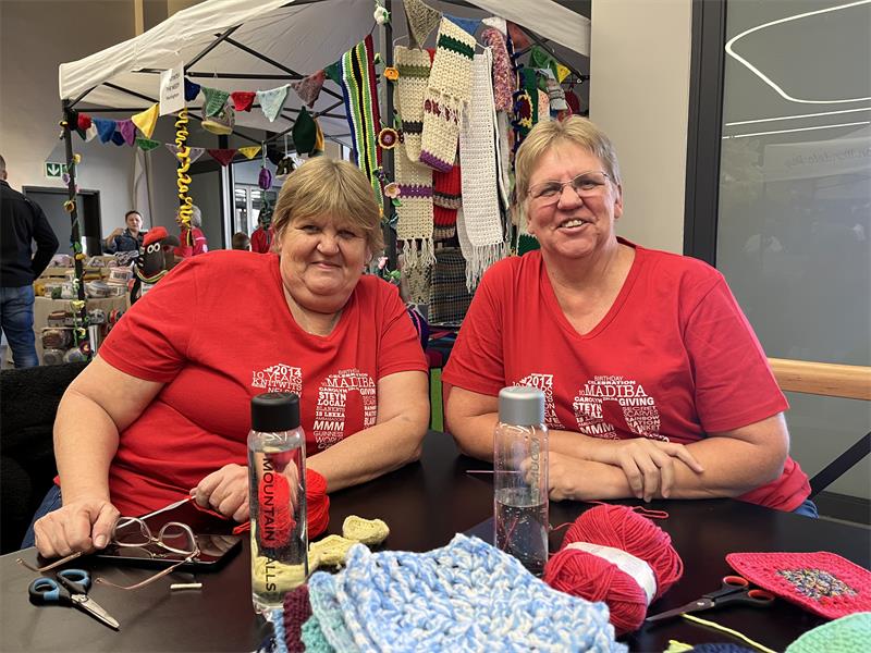 Caren Viljoen and Mariette Pretorius from Standerton on April 18, 2026. Photo: Ditiro Masuku