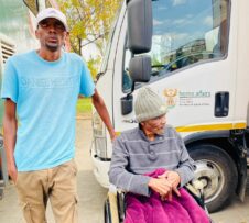 Molepo Makopa and his 80-year-old grandfather Molepo Samuel at youth centre on May 25,2026. Photo: Reitumetse Gugushe