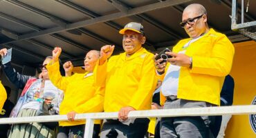 President Cyril Ramaphosa speaks to residents during a Riverside View visit, where community members raised concerns about service delivery issues on May 30, 2026. Photo: Ditiro Masuku
