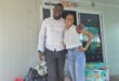 Jabu Khoza and Cleopatra Fothane receiving a donation from Con Brio Cares, a local non-profit of essential baby items and knitted comfort dolls for the clinic’s Diepsloot Orphan and Vulnerable Children (OVC) on April 17, 2026. Photo: Supplied