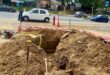 Johannesburg Water contractors have begun Bryan Brook Estate leak repair work on Witkoppen Road on April 22, 2926. Photo: Supplied
