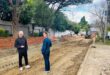 Ward 94 councillor David Foley and Charlene Marlin, Fourways Gardens Estate manager, on Chorisia Lane during its repairs in May 22, 2026. Photo: Ditiro Masuku