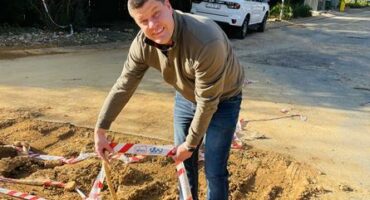 Douglasdale resident Chris Neumann at the corner of Westway and Darter roads on June 11, 2026. Photo: Ayanda Ntshingila