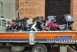 JMPD impounds delivery bikes parked outside Hammets Crossing on June 22, 2026. Photo: Supplied