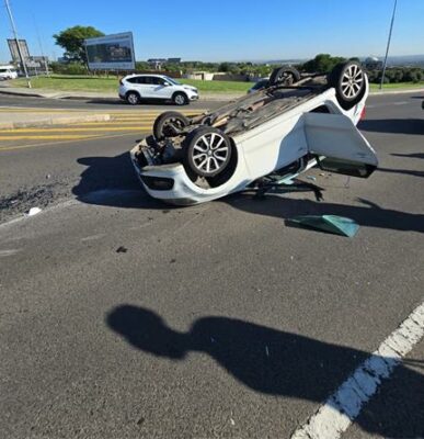 Accident on Cedar Road, where residents have raised concerns over frequent accidents on January 25, 2025. Photo: Supplied