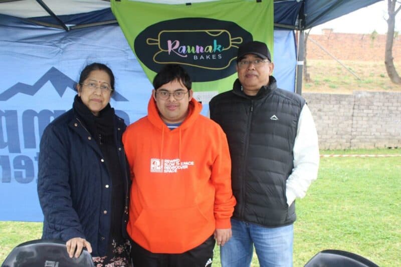 Raunak, Anindita, and Suvra Paul at the Unity College Family Market Day on June 20, 2026. Photo: Ayanda Ntshingila