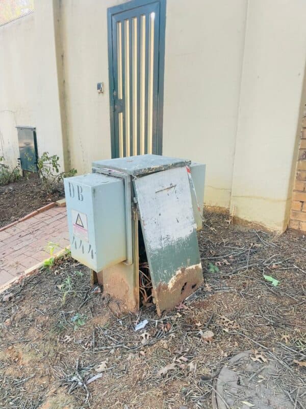 Open electricity box on Honeyguide Road in Douglasdale, Green Park on June 2026. Photo: Ayanda Ntshingila